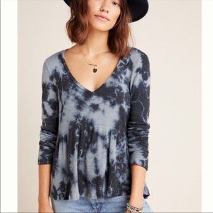 Anthropologie t.la tiedye long-sleeve babydoll top